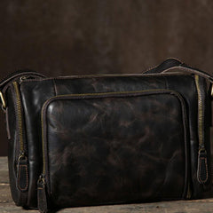 Leather Mens Cool Shoulder Bag Barrel Bag Messenger Bag for men