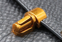 Handmade Leather Vintage Mens Black Handbag Shoulder Bag for women