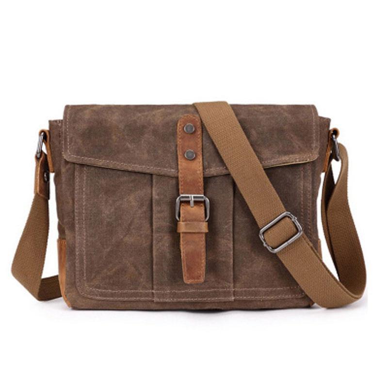 Canvas Small Messenger Bag, Men's Shoulder Bags