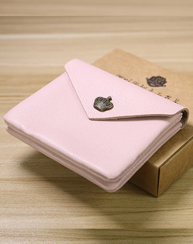 Cute Women Crown Pink Leather Mini Billfold Wallet Coin Wallets Slim Change Wallets For Women