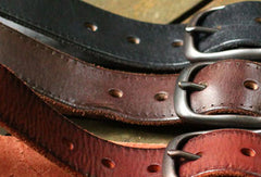 Genuine Leather Mens Leather Men Brown Black Belt for Men Cool Leather Belt - EverHandmade