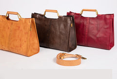 Handmade Genuine Leather Handbag Bag Shoulder Bag Shopper Bag Purse For Women