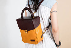 Genuine Leather Backpack Handmade Handbag Bag Shoulder Bag Purse For Women - EverHandmade