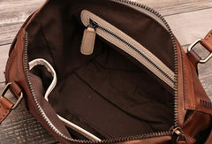 Genuine Handmade Boston Bag Vintage Leather Rivet Biker Handbag Shoulder Bag Women Leather Purse