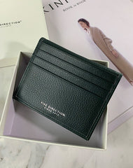 Minimalist Women Red Leather Slim Card Holders Small Card Wallet Cute Card Holder Credit Card Holder For Women