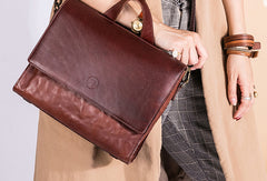 Handmade Handbag Briefcase Purse Leather Crossbody Bag Purse Shoulder Bag for Women - EverHandmade