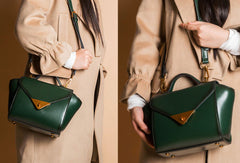 Genuine Leather crossbodybag handbag shoulder bag for women leather bag - EverHandmade