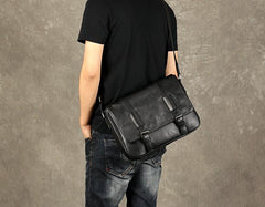 Leather Mens Cool Messenger Bag Shoulder Bags Cycling Crossbody Bag for men