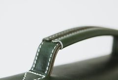 Handmade leather green purse satchel bag shoulder bag cossbody bag purse women - EverHandmade