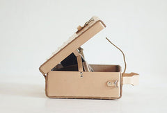 Handmade Leather briefcase small suitcase shoulder bag for crossbody bag - EverHandmade