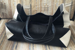 Handmade Vintage Leather Oversize Tote Bag Shoulder Bag Handbag For Women - EverHandmade
