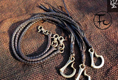 Leather trucker wallet biker wallet Chain for chain wallet biker wallet with dragon hook - EverHandmade