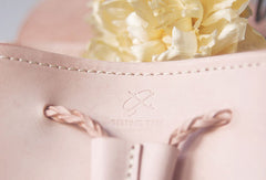 Handmade leather purse backpack beige bag shoulder bag satchel bag purse women - EverHandmade