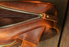 Genuine Leather Mens Cool Chest Bag Sling Bag Crossbody Bag Travel Bag Hiking Bag for men