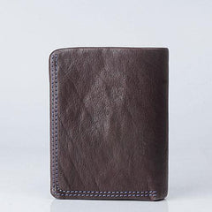 Cool Leather Mens Small Leather Wallet Men Bifold billfold Wallets for Men
