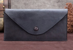 Genuine Leather Wallet Vintage Envelop Wallet Card Holder Purse Clutch For Women - EverHandmade