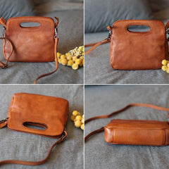 Women's Satchel Purse Brown Leather Satchel Purse - Annie Jewel