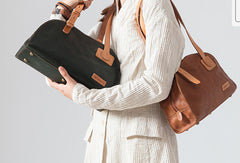 Handmade Genuine Leather Handbag Shopper Bag Purse Shoulder Bag Purse For Women - EverHandmade