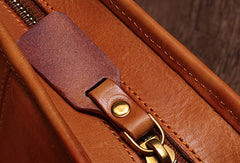 Vintage Brown Leather Mens Briefcase Work Bag Business Bag for men - EverHandmade
