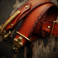 Handmade Black Leather Mens Belts Cool Leather Men Belt for Men