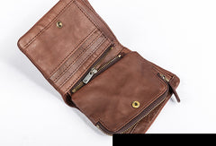 Handmade Genuine Leather Wallet billfold Leather Wallet Slim Bifold Wallet Bag For Women