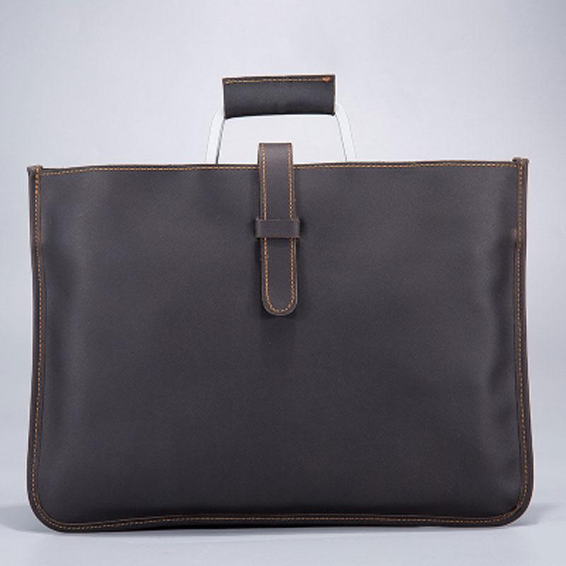 Cool Leather Mens Briefcase 13inch Laptop Bag Work Handbag Business Bags for Men
