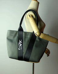 Khaki Womens Nylon Shopper Tote Womens Nylon Shoulder Tote Khaki Nylon Handbag Purse for Ladies