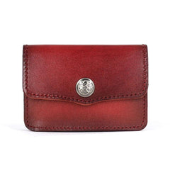Handmade Leather Mens Change Wallet Card Wallet Front Pocket Wallets Small Wallets for Men