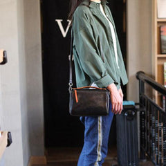 Red Satchel Handbag Leather Square Crossbody Bag Purse - Annie Jewel
