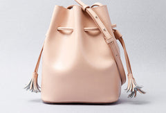 Genuine Leather bucket bag shoulder bag for women leather crossbody bag - EverHandmade
