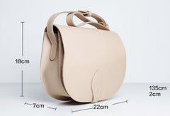 Genuine Leather Cute Crossbody Bag Saddle Bag Shoulder Bag Women Girl Fashion Leather Purse