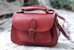 Handmade Womens Leather Satchel Handbags Purse Shoulder Bag for Women