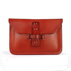 Handmade Leather Mens Card Wallets Front Pocket Wallet Small Change Wallets for Men