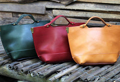 Handmade tote handbag shopper purse leather crossbody bag shoulder bag women - EverHandmade