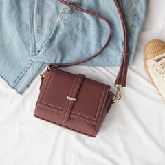 Minimalist Leather Womens Stylish Small Shoulder Bag Crossbody Purse for Women