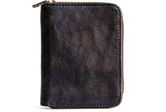 Genuine leather billfold wallet leather men billfold vintage wallet for men - EverHandmade