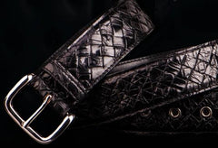 Handmade Black Leather Mens Belt Custom Cool Leather Men Belt for Men