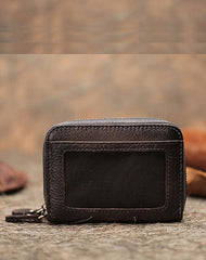 Leather Zipper Card Wallets Cute Small Women Double Zip Card Wallets For Ladies