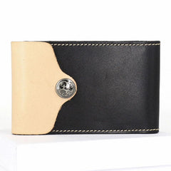 Unique Leather Mens Card Wallet Front Pocket Wallets Small Change Wallet for Men
