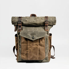 Cool Canvas Retro Mens Large Waterproof Travel Bag Computer Bag Student Backpack for Men