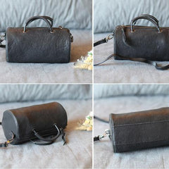 Small Black Leather Crossbody Bag Purse - Annie Jewel