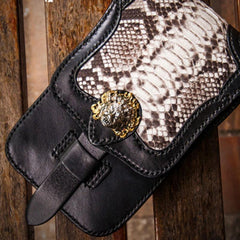 Handmade Mens Leather Belt Pouch Cases Waist Bag Hip Pack Belt Bag for Men