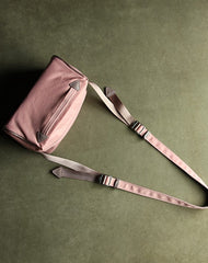 Small Womens Black&Pink NYLON Shoulder Bag Purse Cute NYLON Crossbody Purse for Ladies