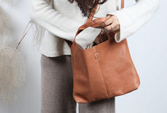 Handmade Genuine Leather Handbag Tote Bag Shopper Bag Shoulder Bag Purse For Women