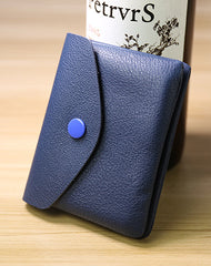 Cute Women Coffee Leather Mini Billfold Wallet Handmade Coin Wallets Slim Change Wallets For Women