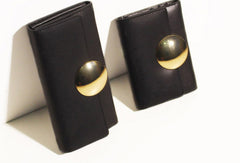 Genuine leather Bifold Cute billfold clutch purse long wallet purse clutch women - EverHandmade