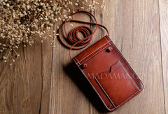 Vintage Leather Small phone Purse shoulder bag leather crossbody bag for women