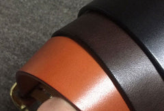 Genuine Leather Mens Leather Men Brown Black Belt for Men Cool Leather Belt - EverHandmade