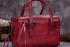 Genuine Leather Handbag Boston Bag Vintage Crossbody Bag Shoulder Bag Purse For Women - EverHandmade