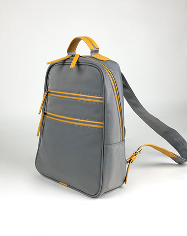 Womens Nylon Backpack Purse Light Gray Best Satchel Backpack Nylon School Rucksack for Ladies